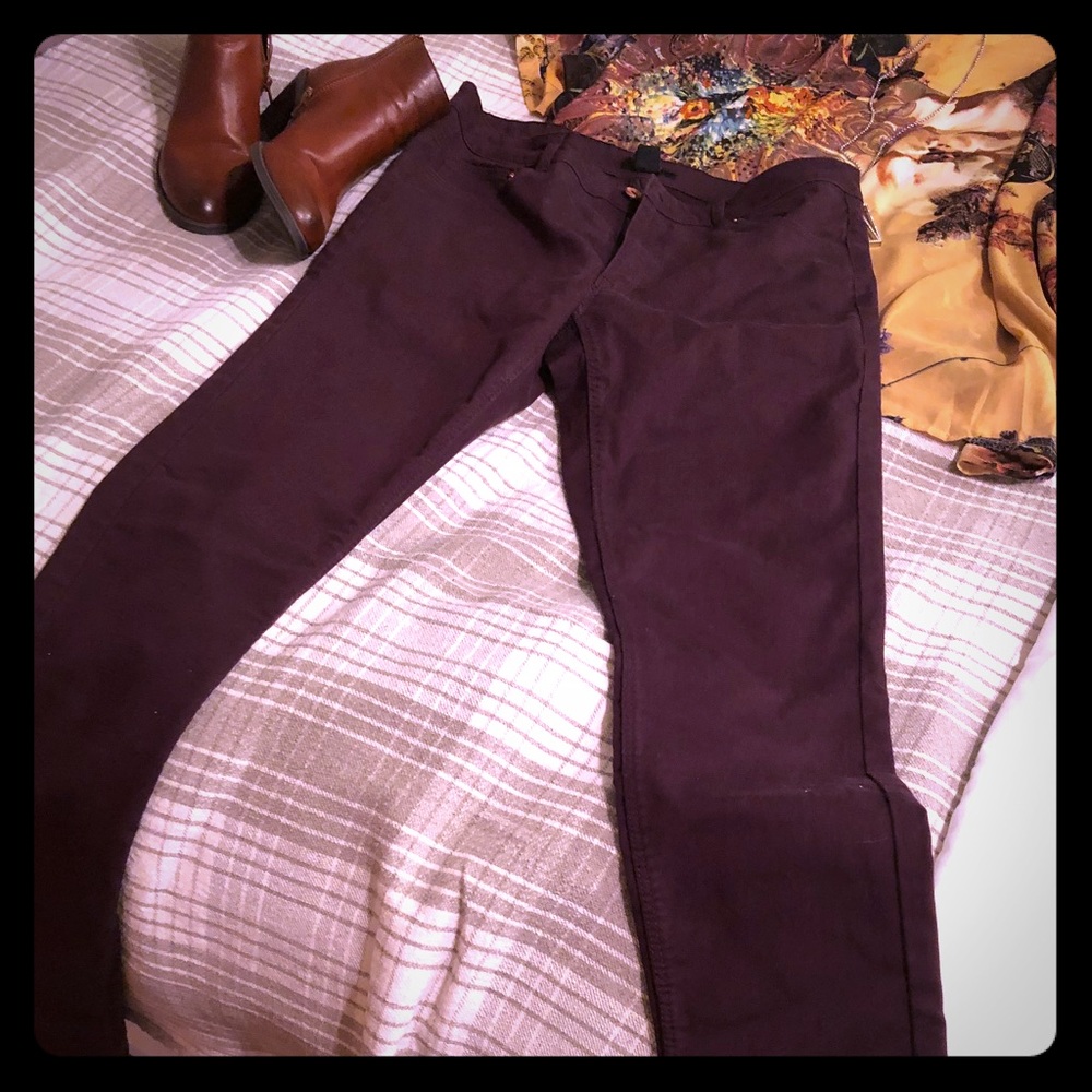 👖H&M Skinny purple jeans😈